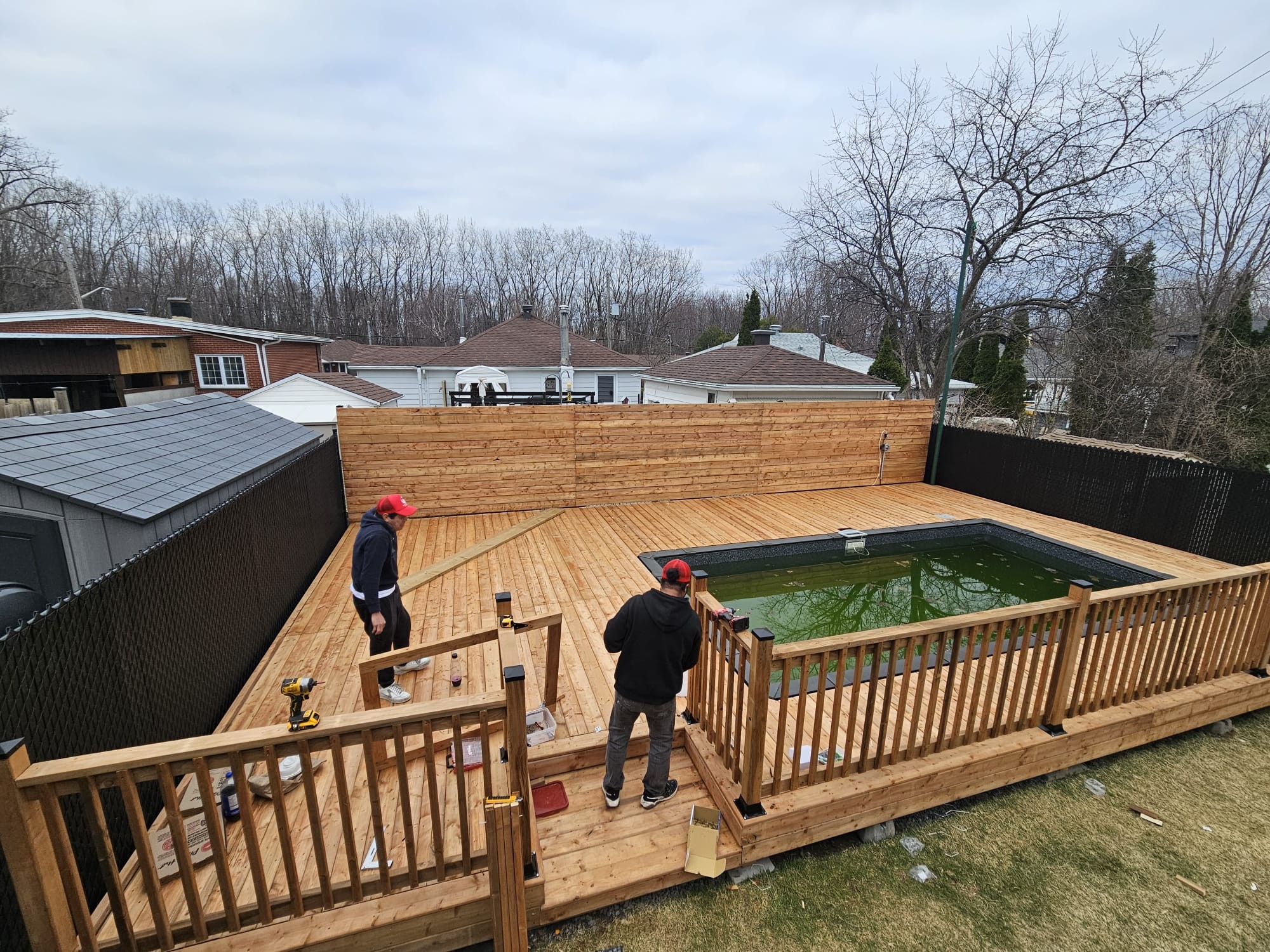 Outdoor landscaping project